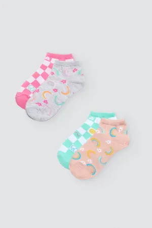YSABEL MORA Pack 4 calcetines cortos estampados