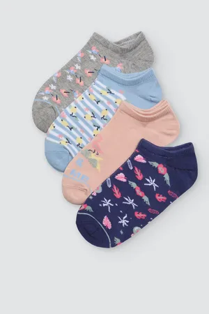 YSABEL MORA Pack 4 calcetines pinkies estampados pastel