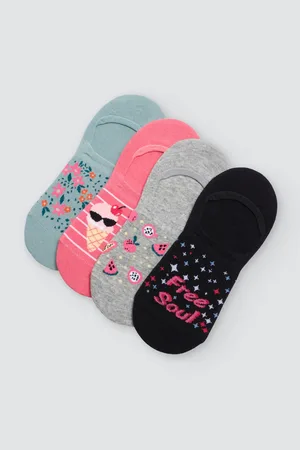 YSABEL MORA Pack 4 calcetines pinkies estampados veraniegos