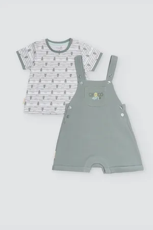 YSABEL MORA Conjunto bebé peto y camiseta manga corta Crocodino