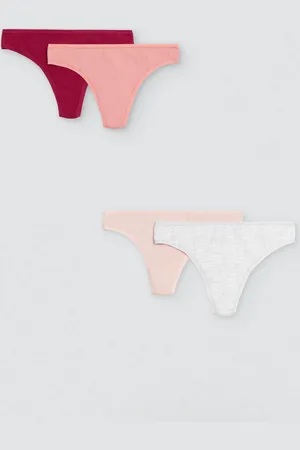 YSABEL MORA Pack 4 tangas básicos algodón colores