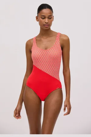 YSABEL MORA Bañador moldeador estampado piqué