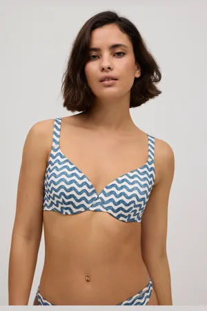 YSABEL MORA Top bikini ondas tirantes anchos ondas copa C