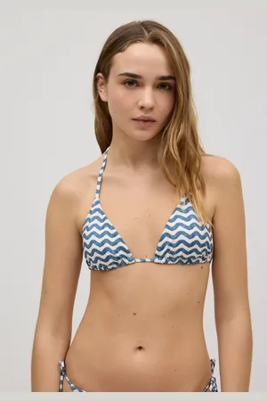 YSABEL MORA Top bikini triángulo ondas copa B