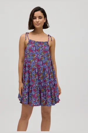 YSABEL MORA Vestido corto tirantes anudados estampado floral