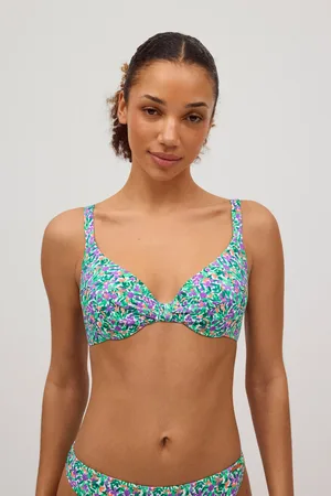 YSABEL MORA Top bikini aro clásico estampado micropiqué copa B