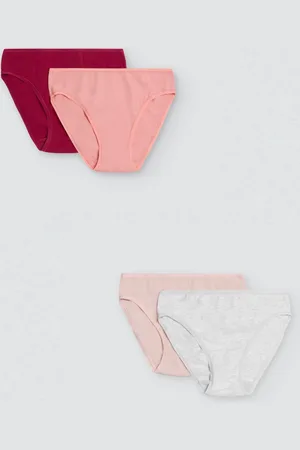 YSABEL MORA Pack 4 bragas midi básicas algodón colores
