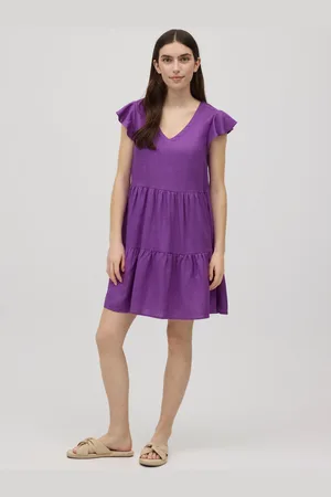 YSABEL MORA Vestido corto vuelo detalle mangas