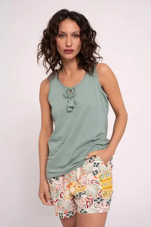 Muydemi Pijama mujer corto detalle escote |