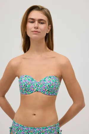 YSABEL MORA Top bikini bandeau estampado micropiqué copas B y C