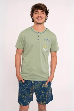 Muydemi Pijama hombre corto algodón Let the Sea |