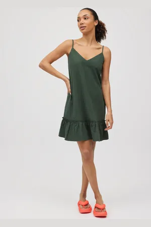 YSABEL MORA Vestido corto tirantes verde