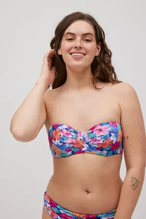 YSABEL MORA Top bikini flores piqué copas C y D