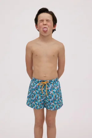 YSABEL MORA Bañador niño corto estampado gatos