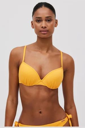 YSABEL MORA Top bikini micropiqué detalle drapeado copa B