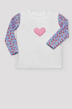 YSABEL MORA Camiseta de baño infantil manga larga pequeñas flores