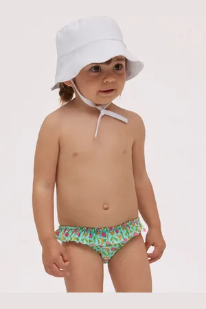 YSABEL MORA Gorro de playa bebé de algodón ala ondulada