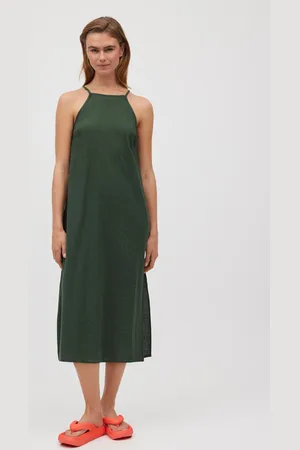 YSABEL MORA Vestido midi tirantes verde