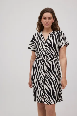 YSABEL MORA Vestido midi camisero animal print