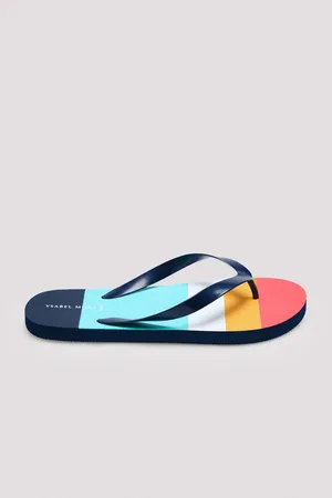 YSABEL MORA Chanclas estampado rayas colores