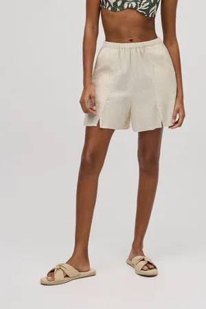 YSABEL MORA Pantalón corto con lino