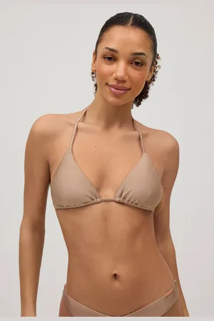 YSABEL MORA Top bikini triángulo con brillo copa B