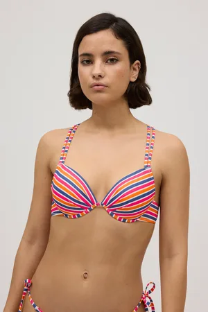 YSABEL MORA Top bikini push-up rayas tirantes multiposición copa B
