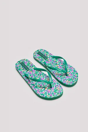 YSABEL MORA Chanclas de playa de dedo estampado flores