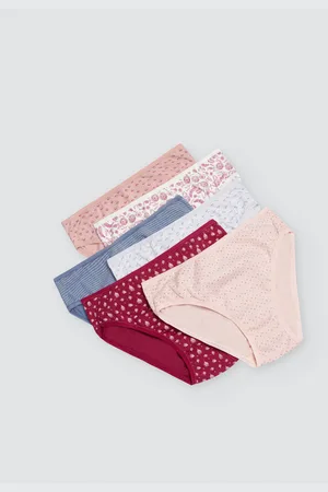 YSABEL MORA Pack 6 bragas midi algodón estampadas veraniegas