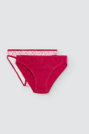 YSABEL MORA Pack de 2 bragas estampados rojos