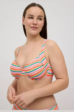 YSABEL MORA Top bikini reductor estampado de rayas micropiqué copas C y D