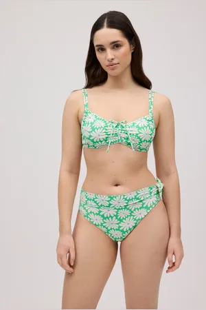YSABEL MORA Conjunto de bikini con top reductor estampado margaritas copa C