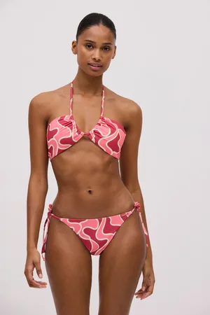 YSABEL MORA Conjunto de bikini anudado estampado copa B