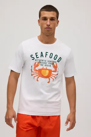 YSABEL MORA Camiseta manga corta estampada Seafood