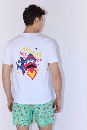 YSABEL MORA Camiseta manga corta estampado tiburón Sockarrats
