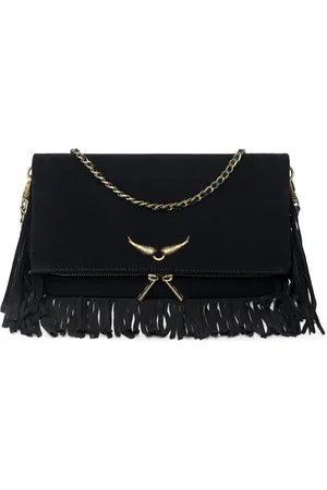 Zadig & Voltaire Pochette Rock Suede Fringes