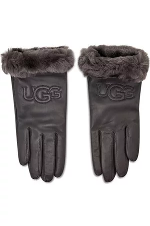 UGG Mujer Guantes - Guantes de mujer W Classic Leather Logo Glove 19034 Mtl