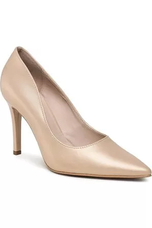 Tacones de color dorado para mujer 