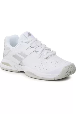 Babolat Niñas Oxford y mocasines - Zapatos Propulse Ac Wimbledon Jr 32S23553 White/Silver
