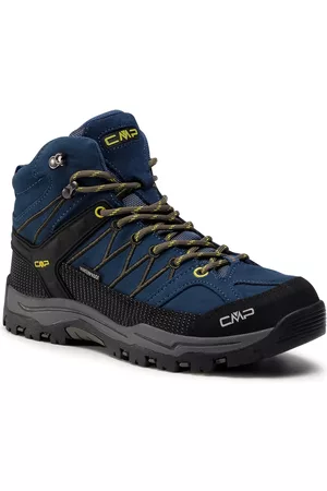 CMP Niñas Trekking - Botas de montaña Kids Rigel Mid Trekking Shoe Wp 3Q12944J Blue Ink/Yellow