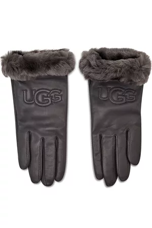 UGG Mujer Guantes - Guantes de mujer W Classic Leather Logo Glove 19034 Mtl