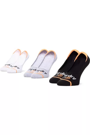Superdry Mujer Zapatos - 3 pares de calcetines tobilleros para mujer MS400011A Optic/Black/Steel Melange