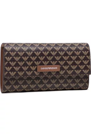 Emporio Armani Mujer Carteras y monederos - Cartera grande para mujer Y3H170 YFH1E 85217 Dark Tan/Tobacco