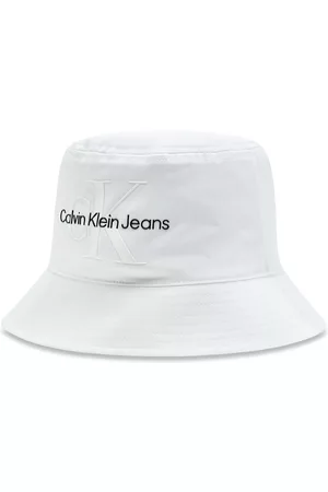 Calvin Klein Mujer Sombreros - Sombrero Bucket Monogram K60K610715 White YAF