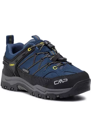 CMP Planas - Botas de montaña Kids Rigel Low Trekking Shoes Wp 3Q13244 Blue Ink/Yellow 10MF