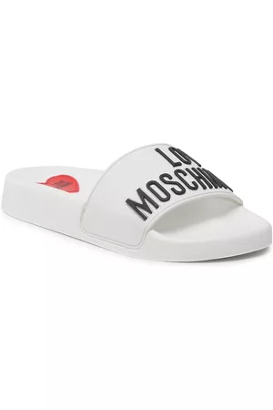 Love Moschino Mujer Playa - Chanclas JA28052G1GI14100 Bianco/Logo Nero