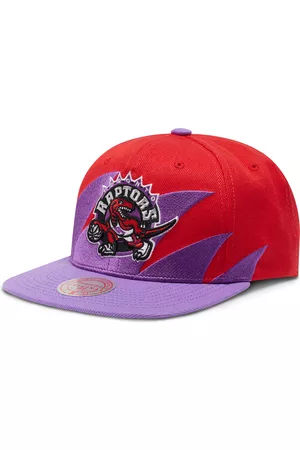 Mitchell & Ness Gorras - Gorra con visera NBA Sharktooth Raptors HHSS2978 Red/Purple