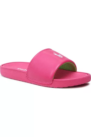 Ralph Lauren Niñas Playa - Chanclas Cayson Ii RF103976 Baja Pink Textured Sport PU/Citron Mesh w/ White PP
