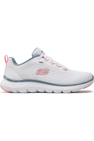 Skechers Flex Appeal 5.0 Grey Pink White Women Running Shoes Sneaker  150201-GYMT