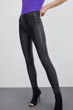 Evaluación Varios Pulido Pantalones de cuero - Zara - mujer | FASHIOLA.es